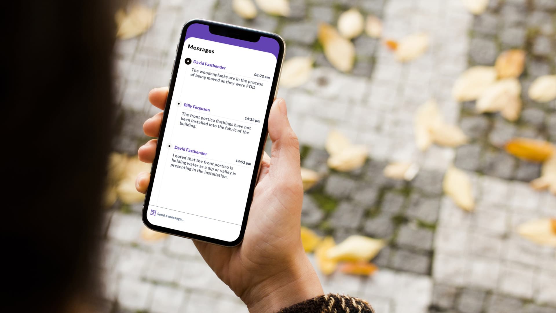 iPhone communication in the app